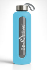 Glass Water Bottle Blue 1000ml