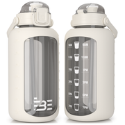 2.2L XL Glass Water Bottle - Cream