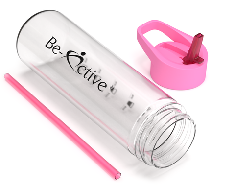 Motivational Tracker Water Bottle 900ml - Pink