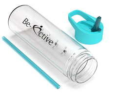 Motivational Tracker Water Bottle 900ml - Blue