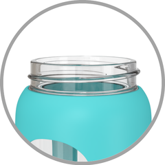 Flip Top Glass Motivational Water Bottle Aqua 700ml