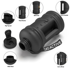 2.2L XL Water Bottle - Black